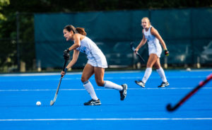 Field hockey player on the field